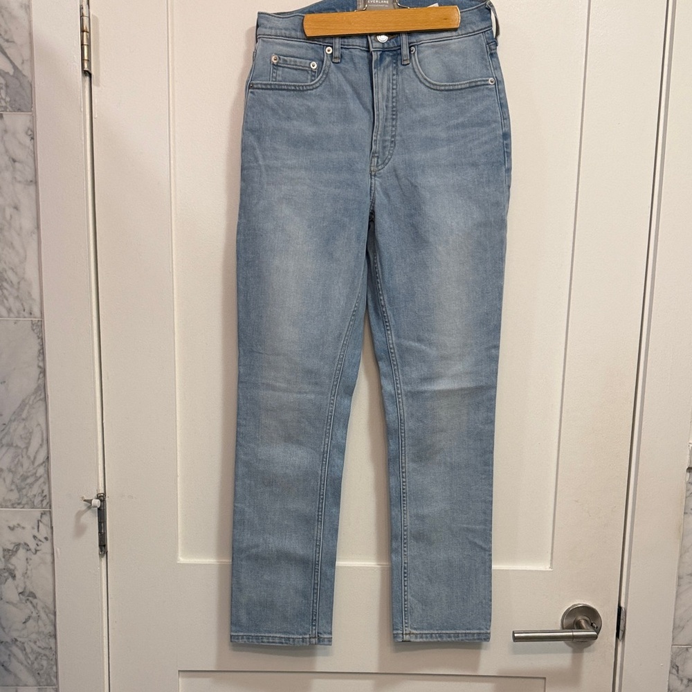 Everlane Women's Straight Leg Jeans in Light Blue